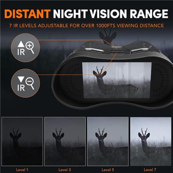 GTHUNDER Night Vision Binocular - 4K Rechargeable w/ Distant Night Visible Range - Picture 6 of 7